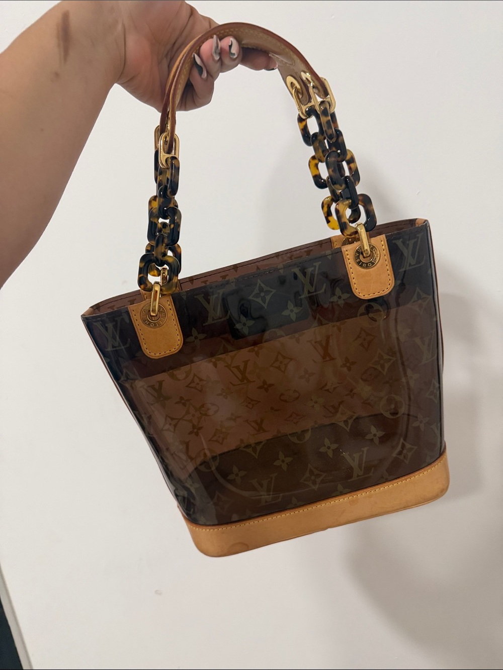 Louis Vuitton Transparent Brown Monogram Tote